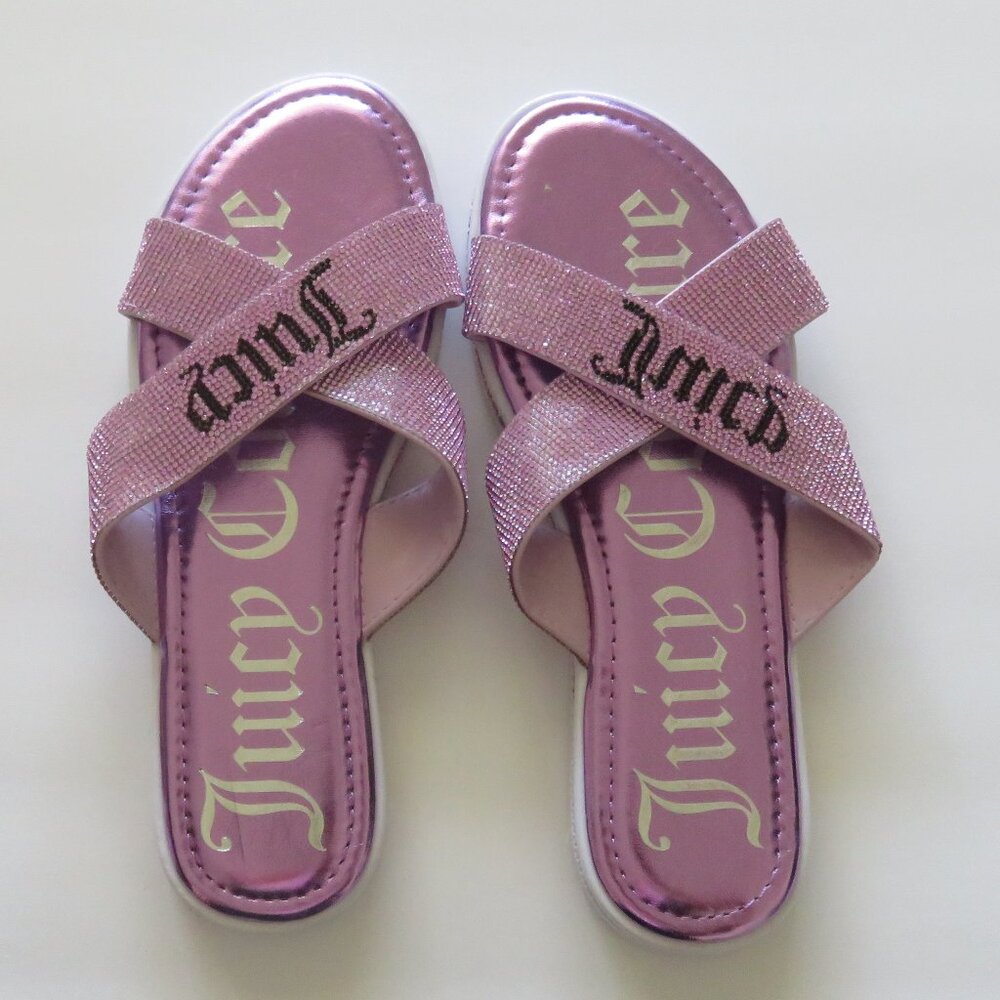 Juicy Couture Bling Lavender Slides Size 10